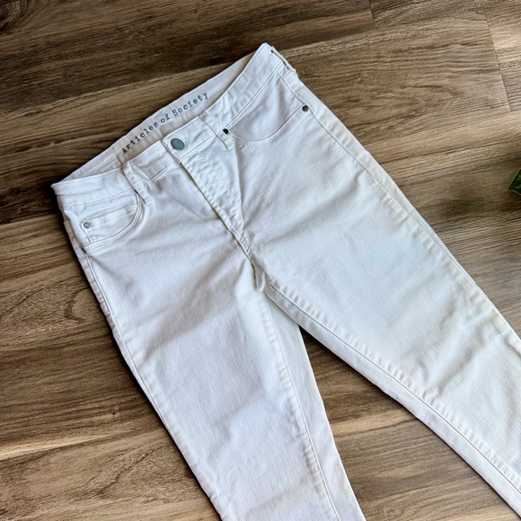 Articles of Society White Skinny Casual Pocket Stretch Jeans Size 27 - Picture 2 of 12